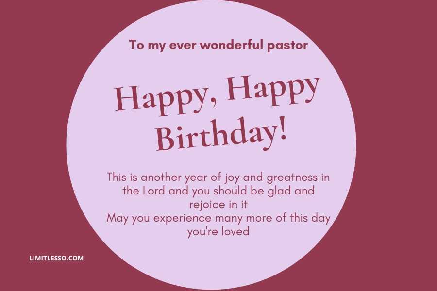 Happy Birthday Wishes for My Pastor