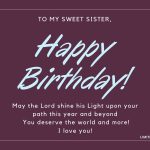 Birthday Prayers for My Sister
