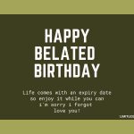 Belated Birthday