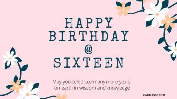 Sweet 16 Birthday Wishes