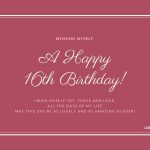 Happy 16th Birthday Wishes for Myself