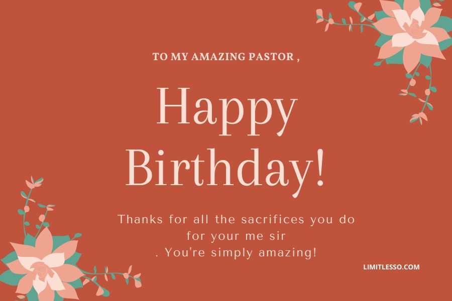 Happy Birthday Messages to My Pastor