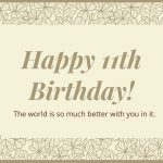 Happy 11th Birthday Wishes Greetings and Quotes