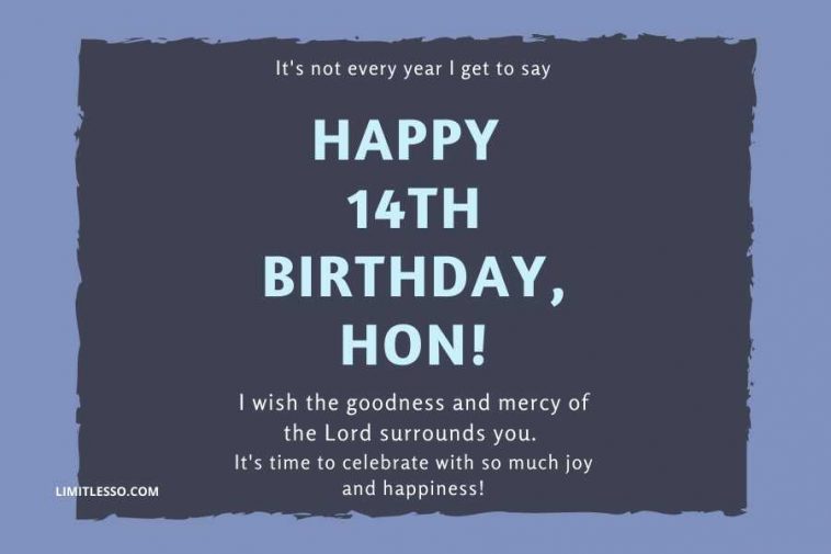 Happy 14th Birthday Wishes Greetings and Quotes