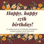 Happy 17th Birthday Wishes Greetings and Quotes