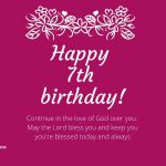 Happy 7th Birthday Wishes Greetings and Quotes