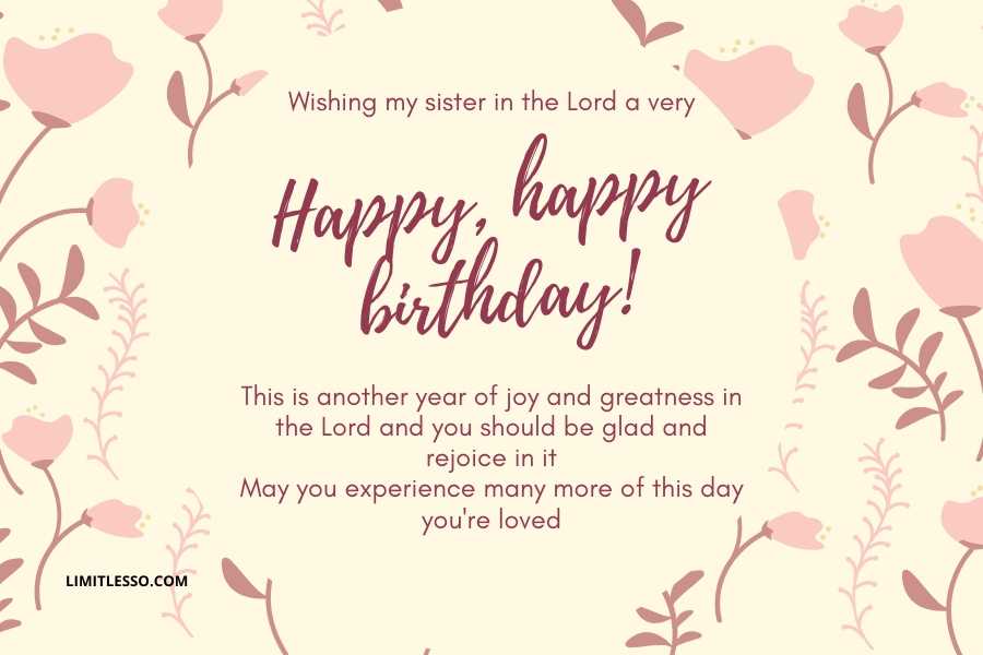 Religious Happy Birthday Prayers for Sister in Christ