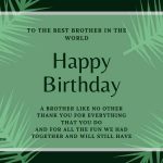 Happy Birthday Wishes for My Blood Brother