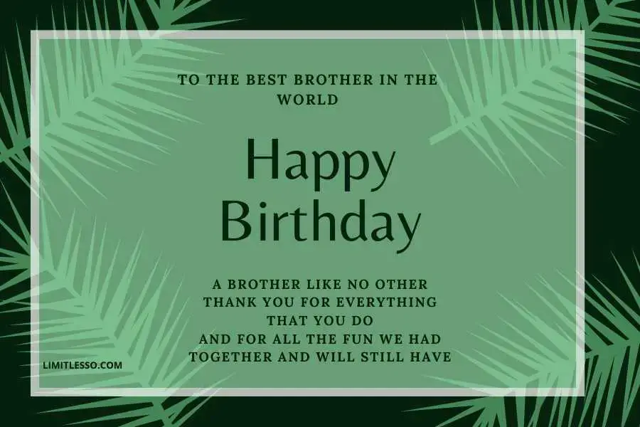2023 Cute Happy Birthday Wishes for My Blood Brother - Limitlesso