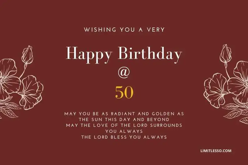 50th Birthday Wishes and Messages (Golden Jubilee Wishes) for 2023 -  Limitlesso