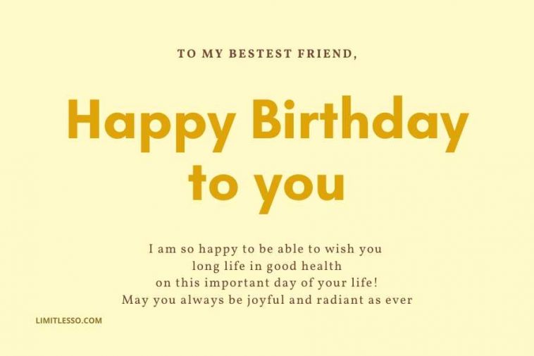 2024 Trending Long Birthday Message for Best Friend - Limitlesso