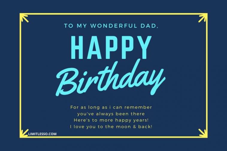 2020 Best Happy Birthday Dad Status for WhatsApp - Limitlesso