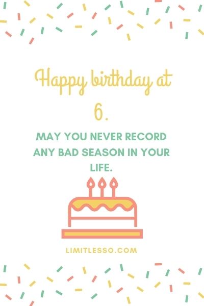 6th Birthday Wishes