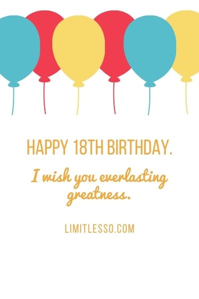 2024 Cute Happy 18th Birthday Wishes for Someone Special - Limitlesso