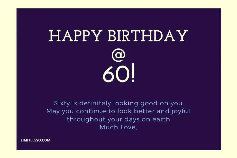 2023 Sweet Happy 60th Birthday Wishes - Diamond Jubilee Messages -  Limitlesso