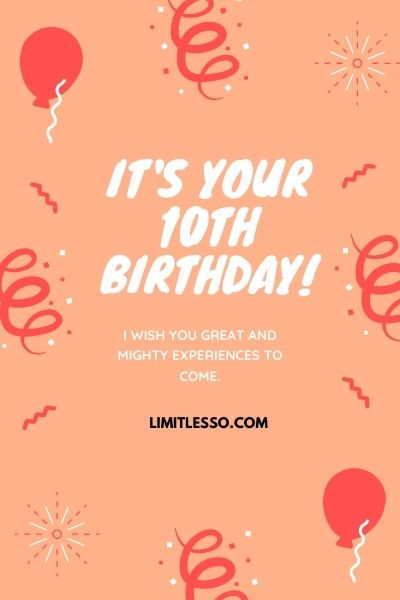 10th Birthday Wishes
