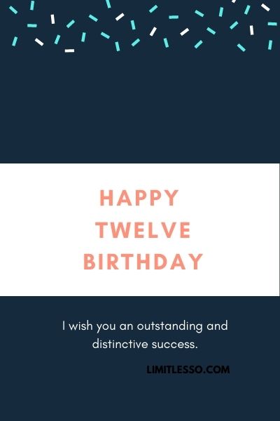 12th Birthday Wishes