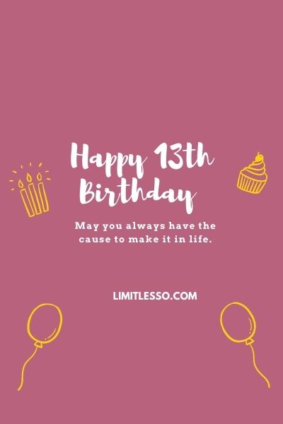 13th Birthday Wishes