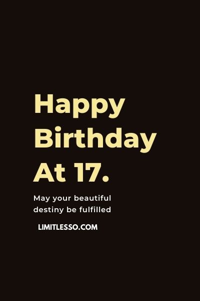 17th Birthday Wishes