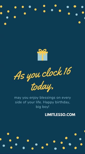 16th Year Birthday Prayers for 16 Years Old Teenager - Limitlesso