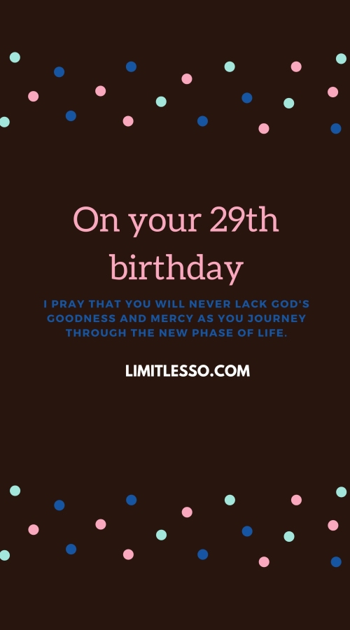 29 Birthday Prayers for 29 Years Old