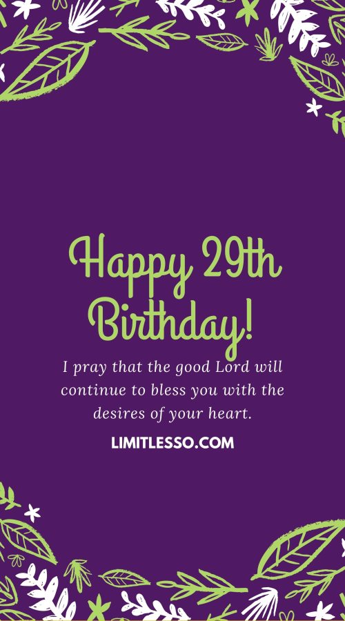 29 Birthday Prayers for 29 Years Old