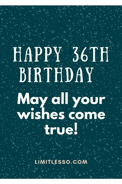 36th Birthday Prayers