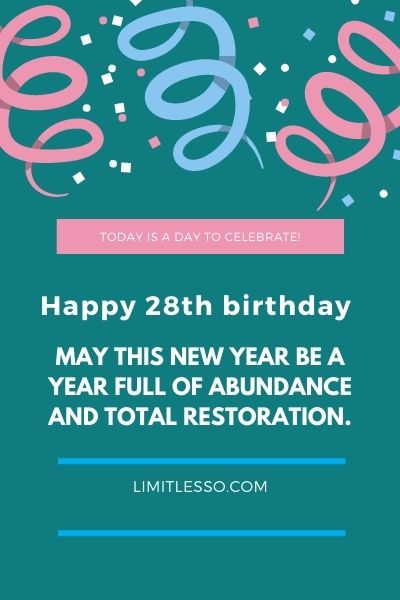 Happy 28th Birthday Prayers for 28 Years Old (2024) - Limitlesso