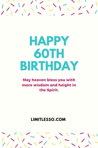 Happy 60th Birthday Prayers for 60th Birthday Celebrant (2024) - Limitlesso